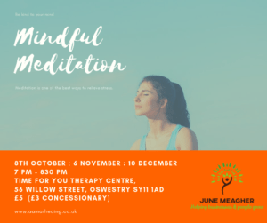 Mindful Meditation with June Meagher Oswestry
