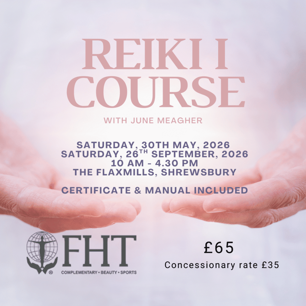 Reiki I course with June Meagher in Shrewsbury Flaxmills