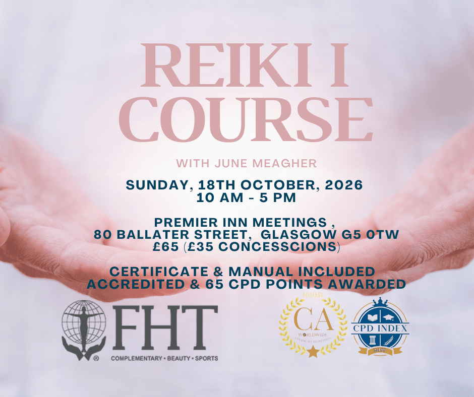 ACCREDITED REIKI 1 COURSE GLASGOW